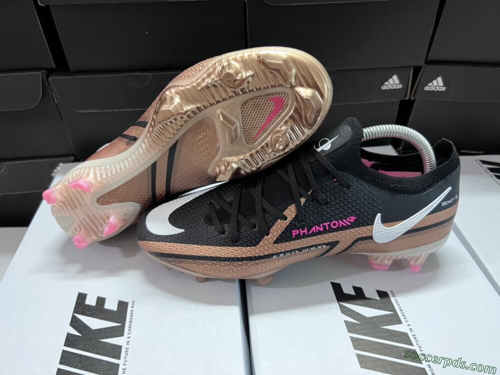 Nike Phantom GT Elite FG Low-Tops Football Boots - Black/Gold/White