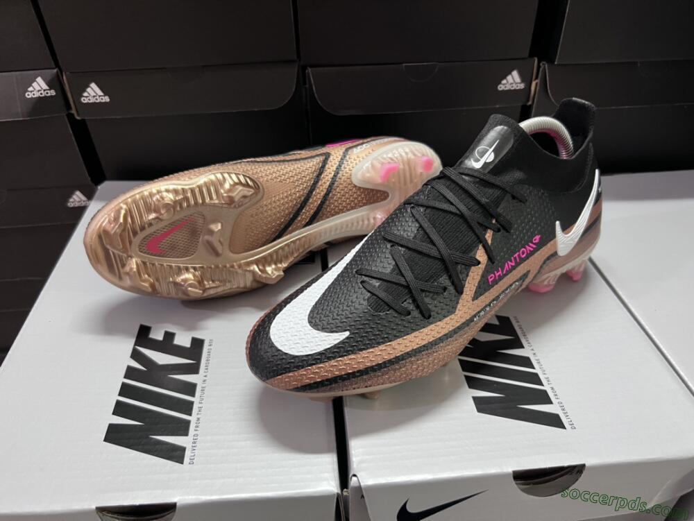Nike Phantom GT 2 DF Elite FG High-Tops Football Boots - Black/Gold/White