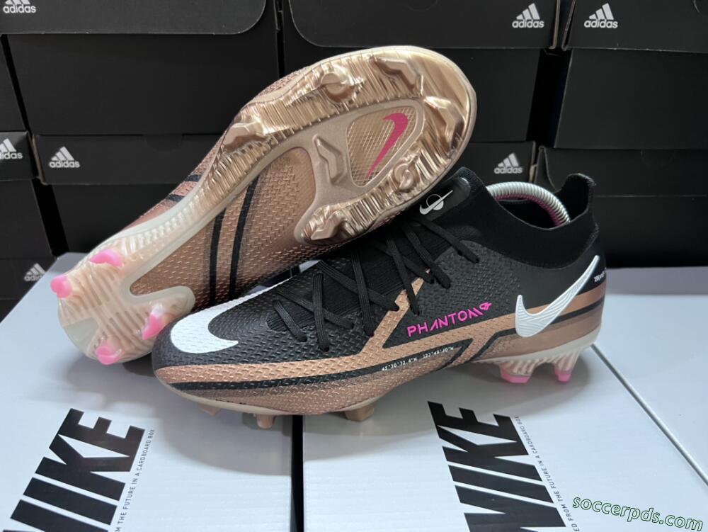 Nike Phantom GT 2 DF Elite FG High-Tops Football Boots - Black/Gold/White