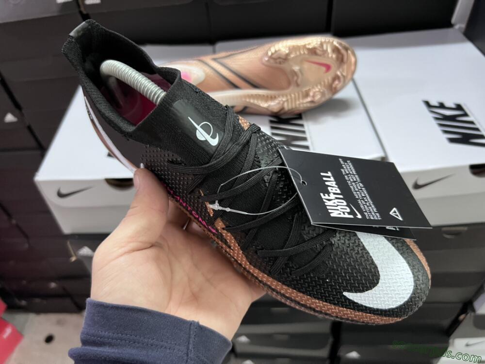 Nike Phantom GT 2 DF Elite FG High-Tops Football Boots - Black/Gold/White