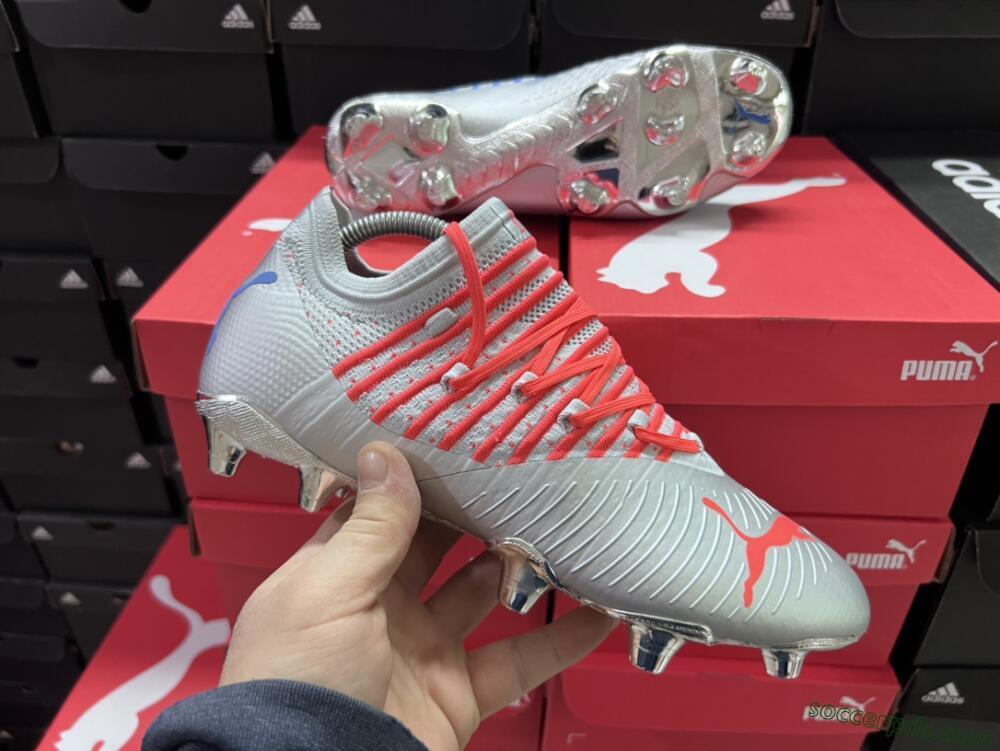 Puma Future Z 1.3 Instinct FG Low-Tops Football Boots - Silver/Blue