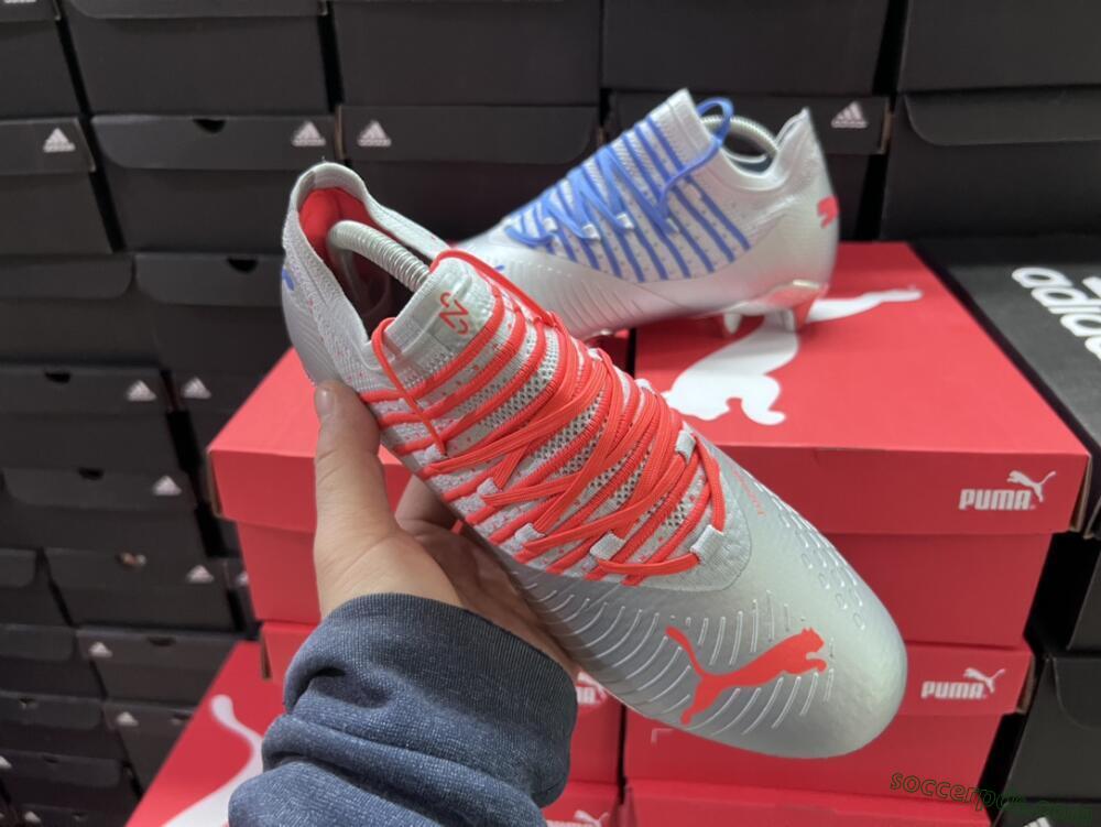 Puma Future Z 1.3 Instinct FG Low-Tops Football Boots - Silver/Blue