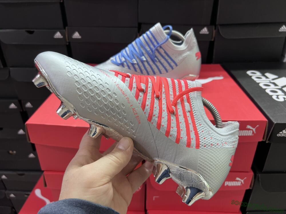 Puma Future Z 1.3 Instinct FG Low-Tops Football Boots - Silver/Blue