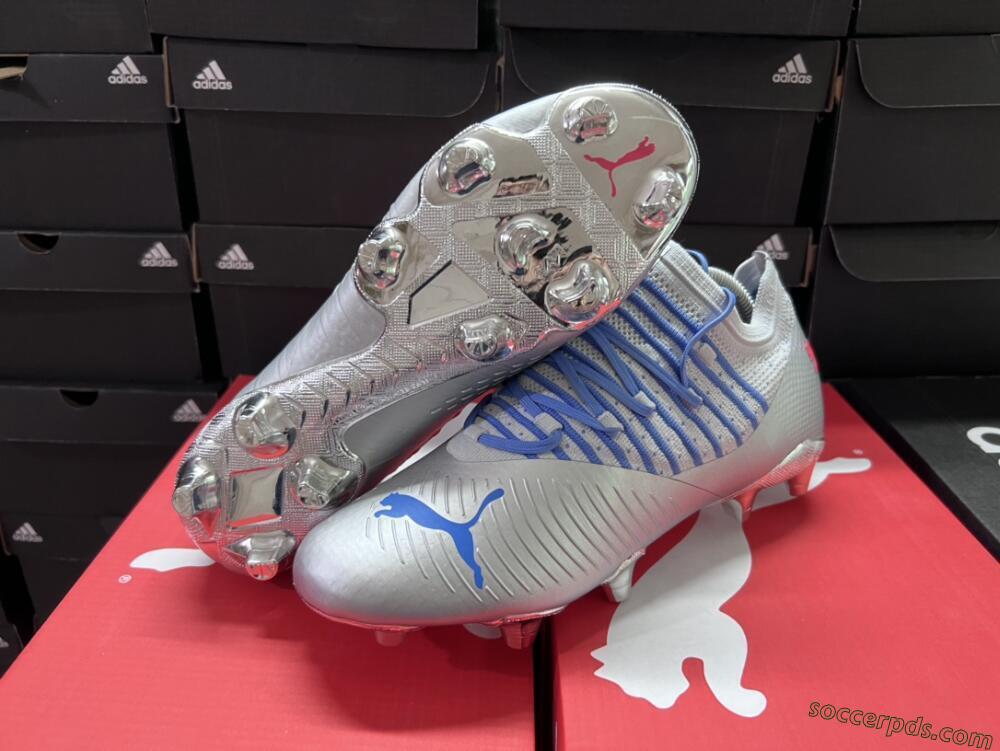 Puma Future Z 1.3 Instinct FG Low-Tops Football Boots - Silver/Blue