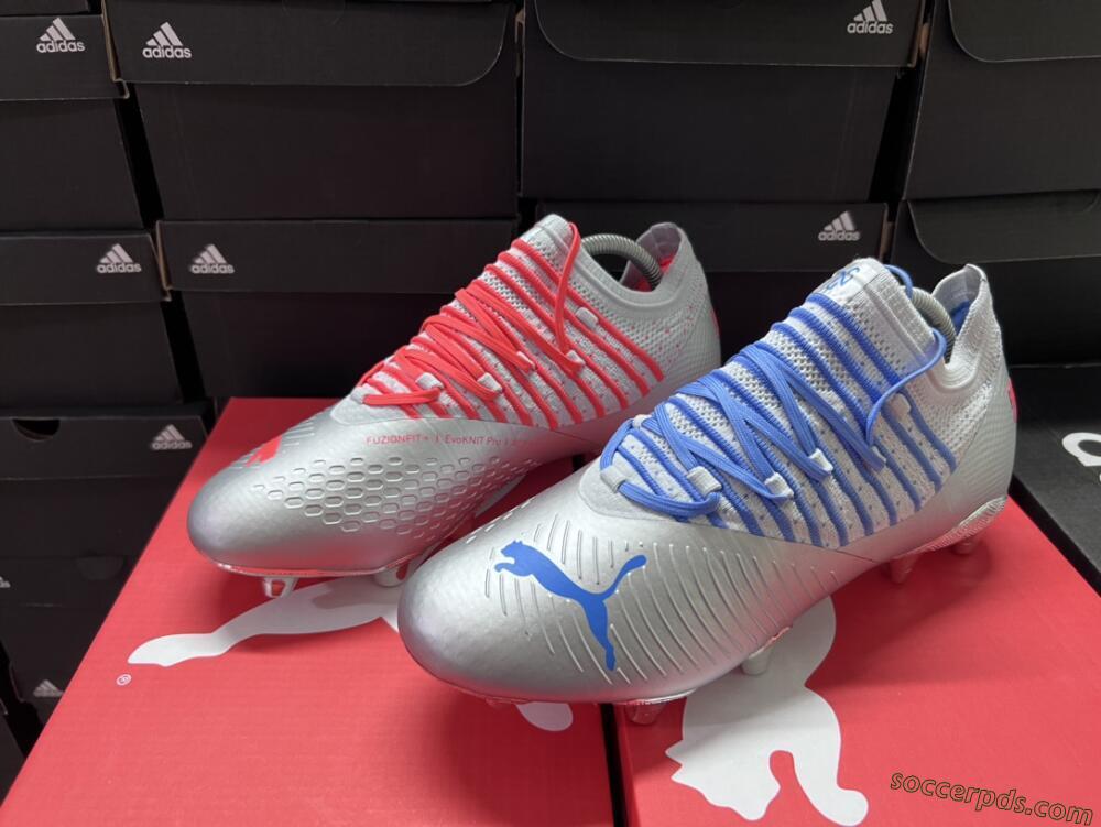 Puma Future Z 1.3 Instinct FG Low-Tops Football Boots - Silver/Blue