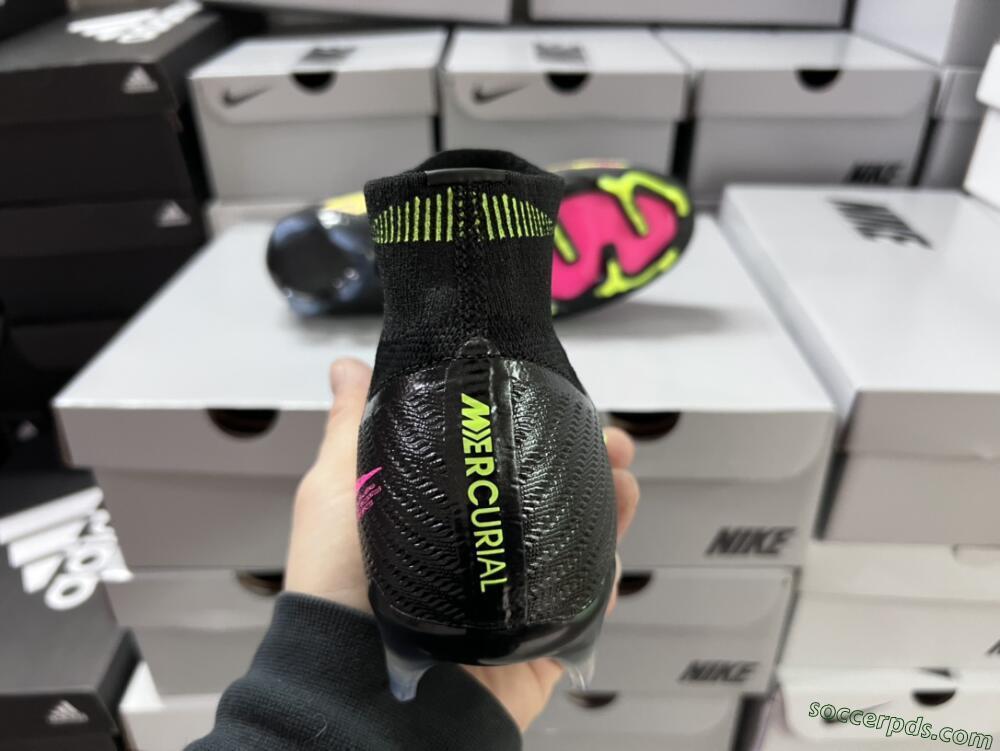 Nike Air Zoom Mercurial Superfly 9 Elite FG High-Tops Football Boots - Black/Yellow/Pink
