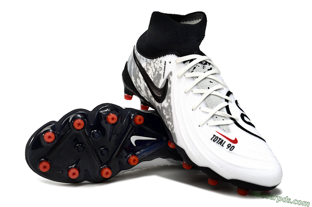 Nike Phantom Luna Elite Total 90 AG Low-Tops Football Boots - White/Black/Orange 3