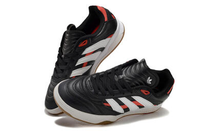 Adidas Predator Mundial IC Low-Tops Football Shoes - Black/White/Red