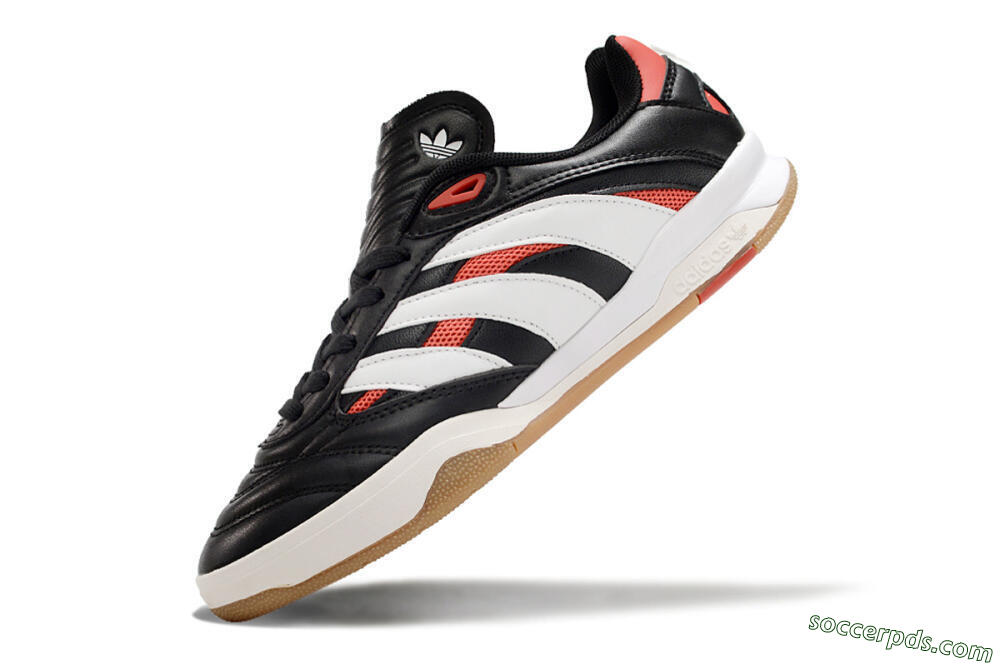 Adidas Predator Mundial IC Low-Tops Football Shoes - Black/White/Red 4