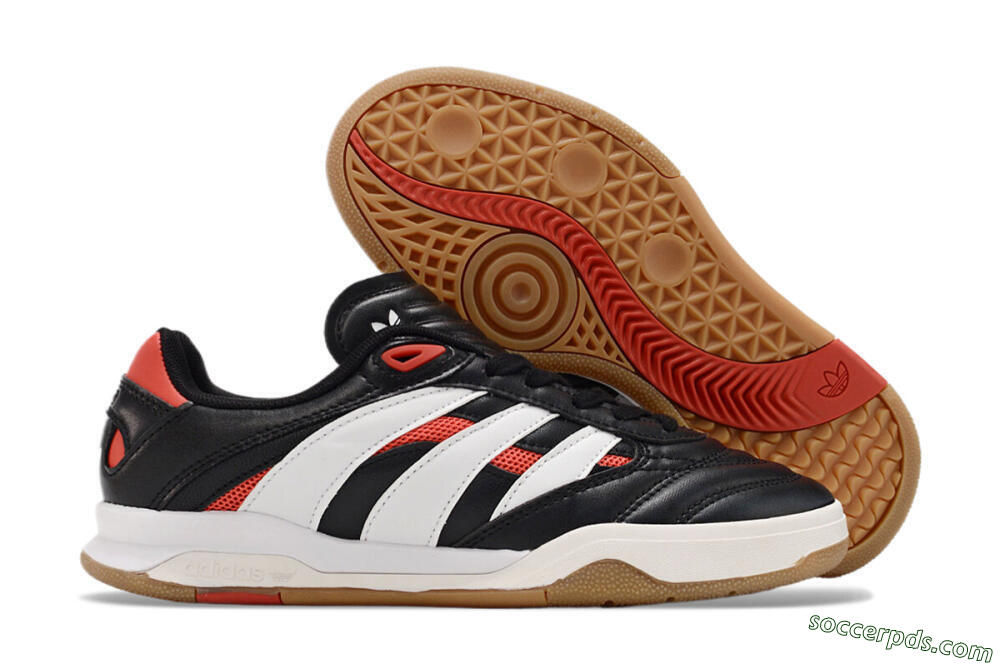 Adidas Predator Mundial IC Low-Tops Football Shoes - Black/White/Red 1