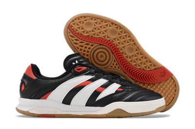 Adidas Predator Mundial IC Low-Tops Football Shoes - Black/White/Red