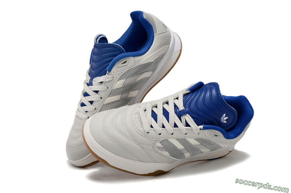 Adidas Predator Mundial IC Low-Tops Football Shoes - Grey/Blue/White 3