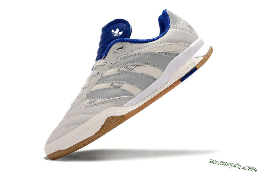 Adidas Predator Mundial IC Low-Tops Football Shoes - Grey/Blue/White 5