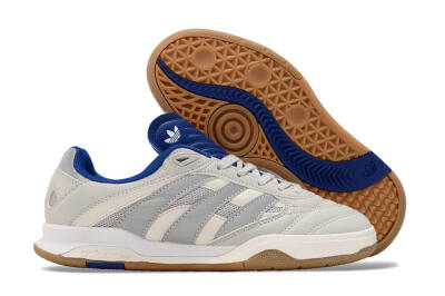 Adidas Predator Mundial IC Low-Tops Football Shoes - Grey/Blue/White
