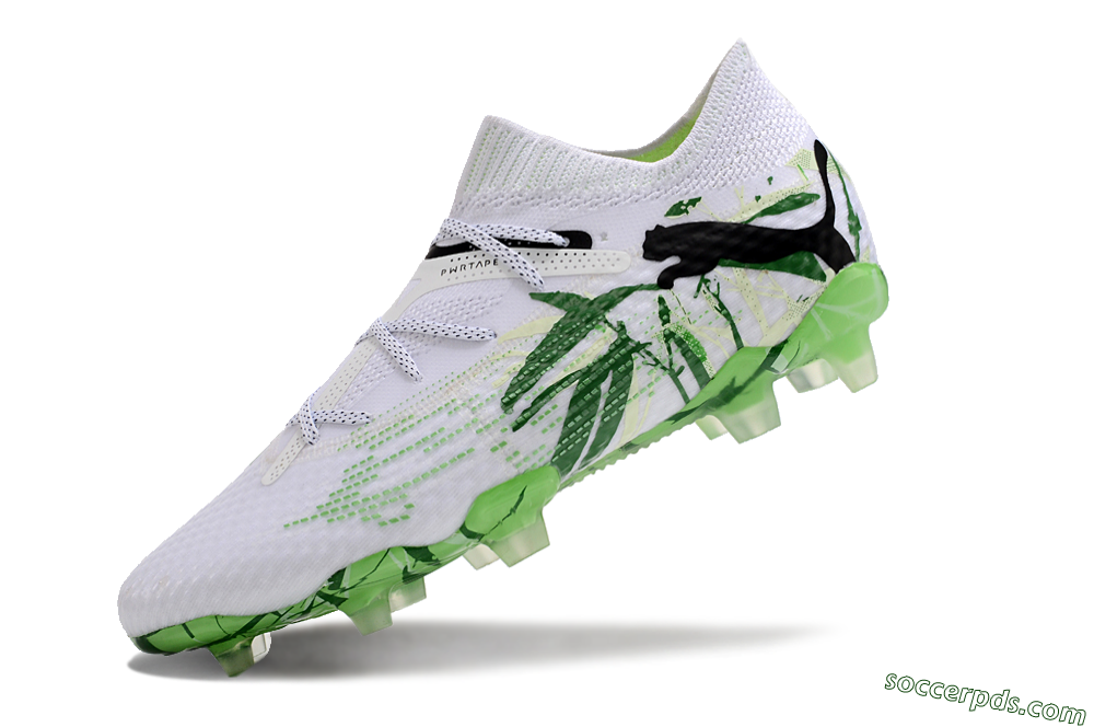 Puma Future 7 Ultimate FG Low-Tops Football Boots - White/Black/Green 4