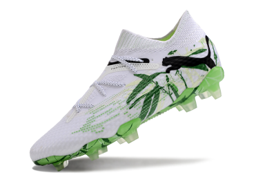 Puma Future 7 Ultimate FG Low-Tops Football Boots - White/Black/Green
