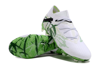 Puma Future 7 Ultimate FG Low-Tops Football Boots - White/Black/Green