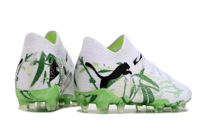 Puma Future 7 Ultimate FG Low-Tops Football Boots - White/Black/Green