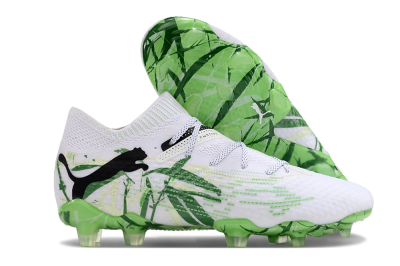 Puma Future 7 Ultimate FG Low-Tops Football Boots - White/Black/Green