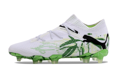 Puma Future 7 Ultimate FG Low-Tops Football Boots - White/Black/Green