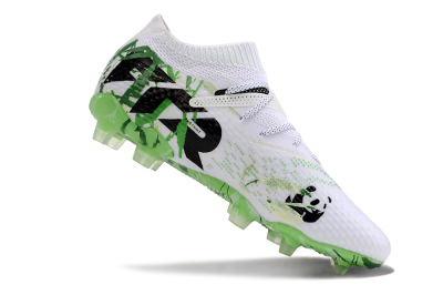 Puma Future 7 Ultimate FG Low-Tops Football Boots - White/Black/Green