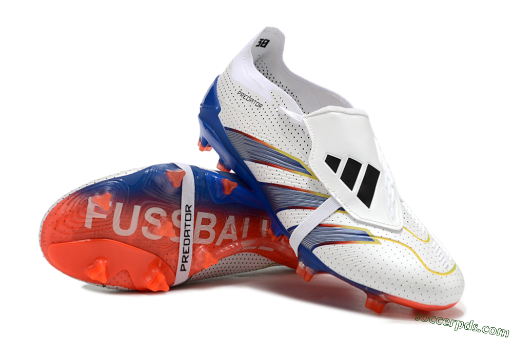Adidas Predator Elite Foldover Tongue Euphoria FG Low-Tops Football Boots - White/Silver/Blue 3