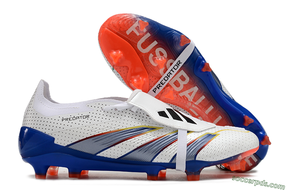Adidas Predator Elite Foldover Tongue Euphoria FG Low-Tops Football Boots - White/Silver/Blue 1