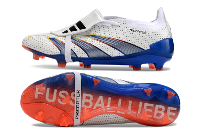 Adidas Predator Elite Foldover Tongue Euphoria FG Low-Tops Football Boots - White/Silver/Blue