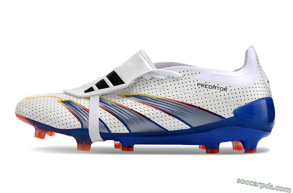 Adidas Predator Elite Foldover Tongue Euphoria FG Low-Tops Football Boots - White/Silver/Blue 2