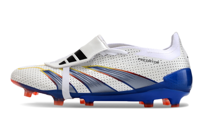 Adidas Predator Elite Foldover Tongue Euphoria FG Low-Tops Football Boots - White/Silver/Blue