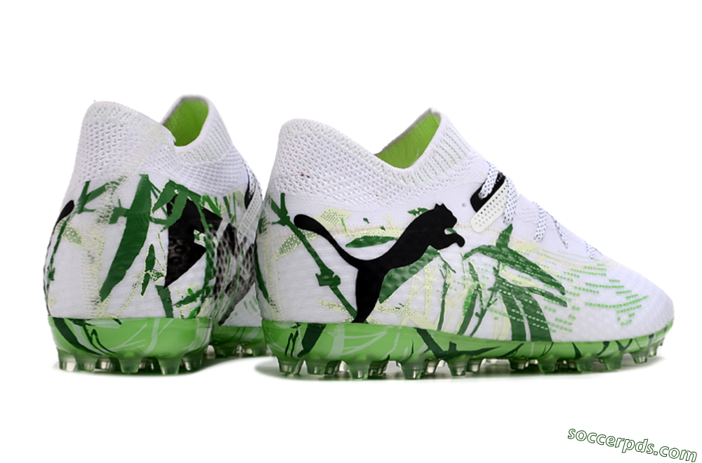 Puma Future 7 Ultimate MG Low-Tops Football Boots - White/Black/Green 6