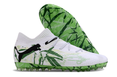Puma Future 7 Ultimate MG Low-Tops Football Boots - White/Black/Green