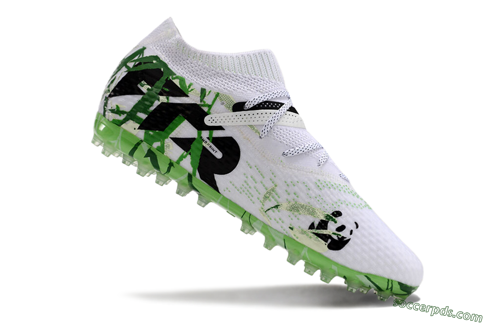Puma Future 7 Ultimate MG Low-Tops Football Boots - White/Black/Green 5