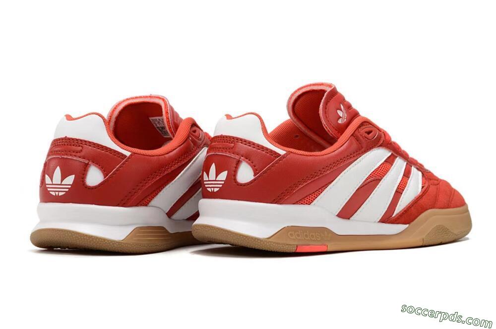 Adidas Predator Mundial IC Low-Tops Football Shoes - Red/White/Brown 6