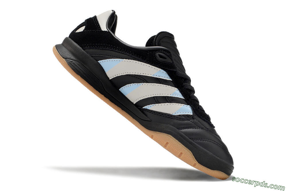 Adidas Predator Mundial IC Low-Tops Football Shoes - Black/White/Blue 4