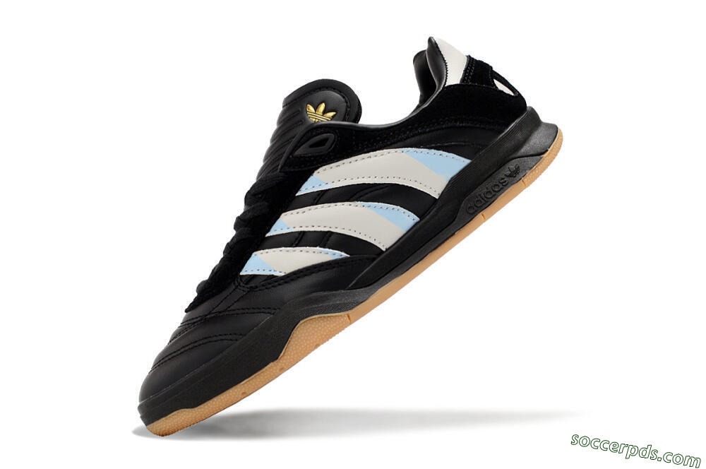 Adidas Predator Mundial IC Low-Tops Football Shoes - Black/White/Blue 5