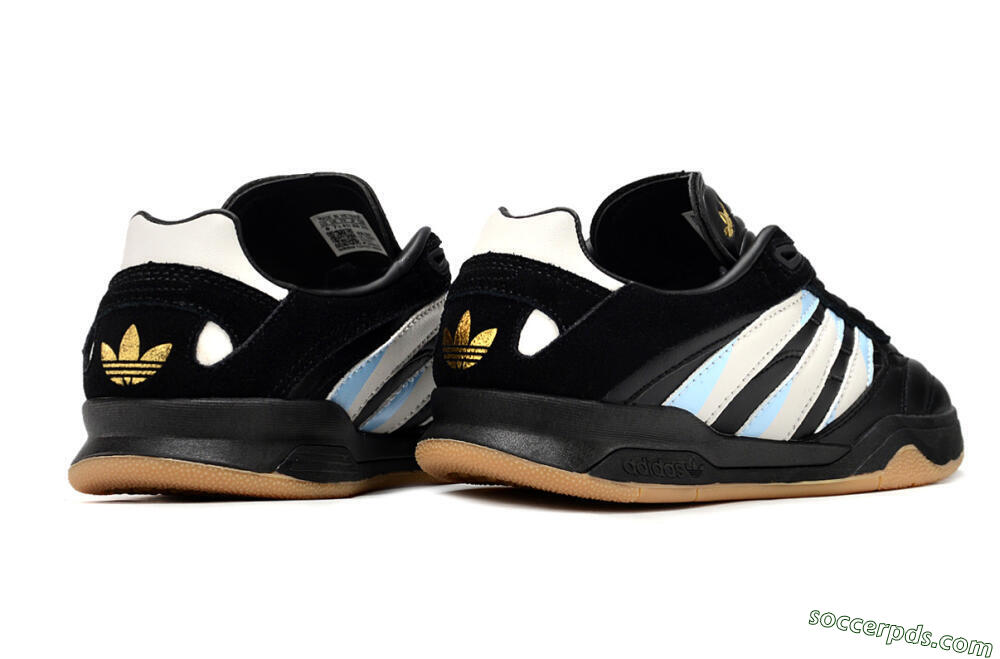 Adidas Predator Mundial IC Low-Tops Football Shoes - Black/White/Blue 6