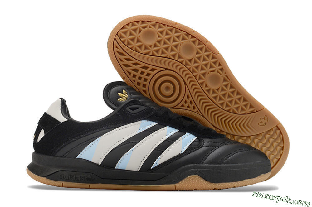 Adidas Predator Mundial IC Low-Tops Football Shoes - Black/White/Blue 1