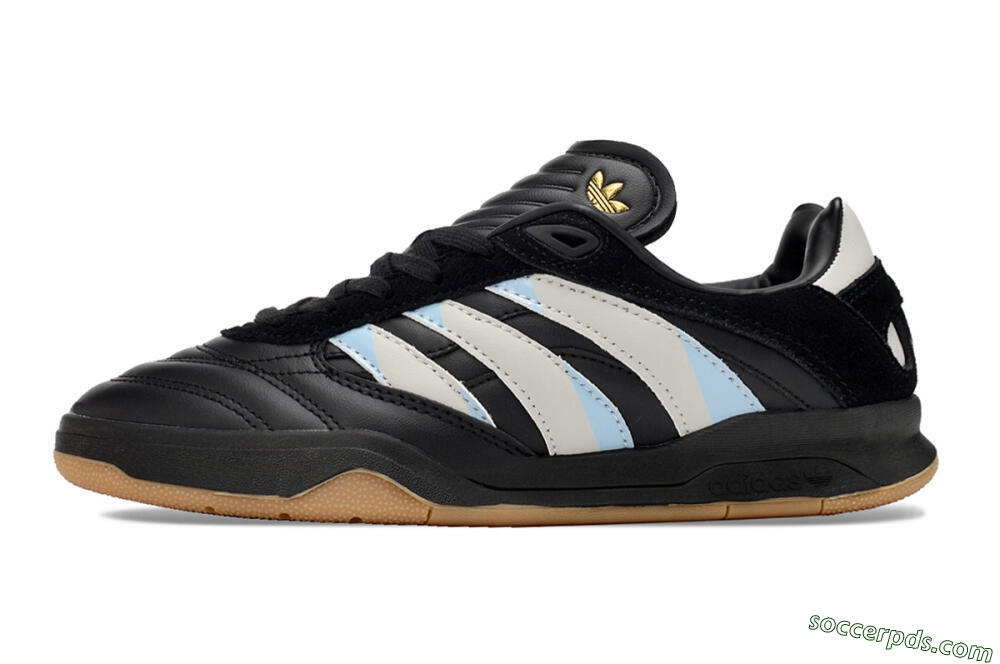 Adidas Predator Mundial IC Low-Tops Football Shoes - Black/White/Blue 2