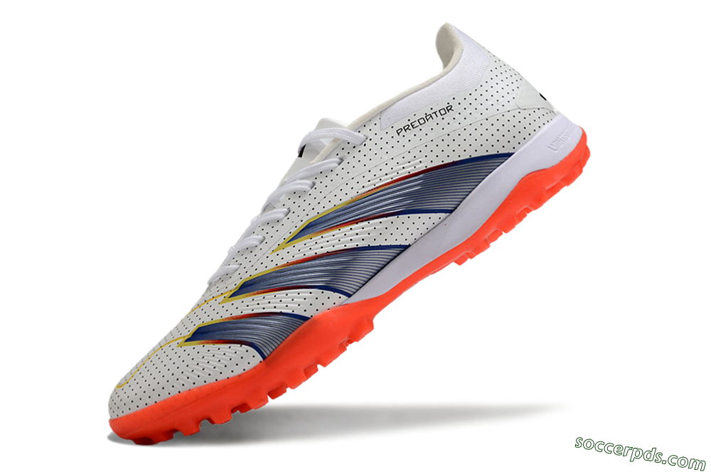 Adidas Predator 24 Elite TF Low-Tops Football Shoes - White/Silver/Red 5