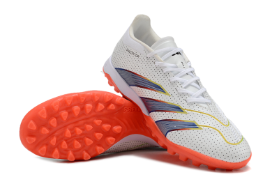 Adidas Predator 24 Elite TF Low-Tops Football Shoes - White/Silver/Red