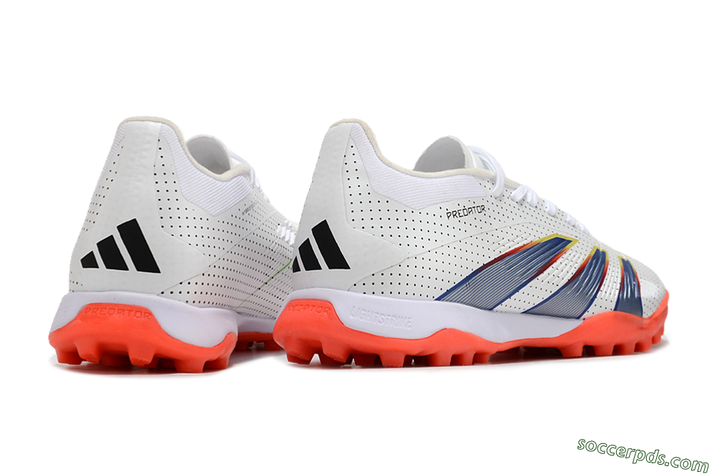 Adidas Predator 24 Elite TF Low-Tops Football Shoes - White/Silver/Red 6