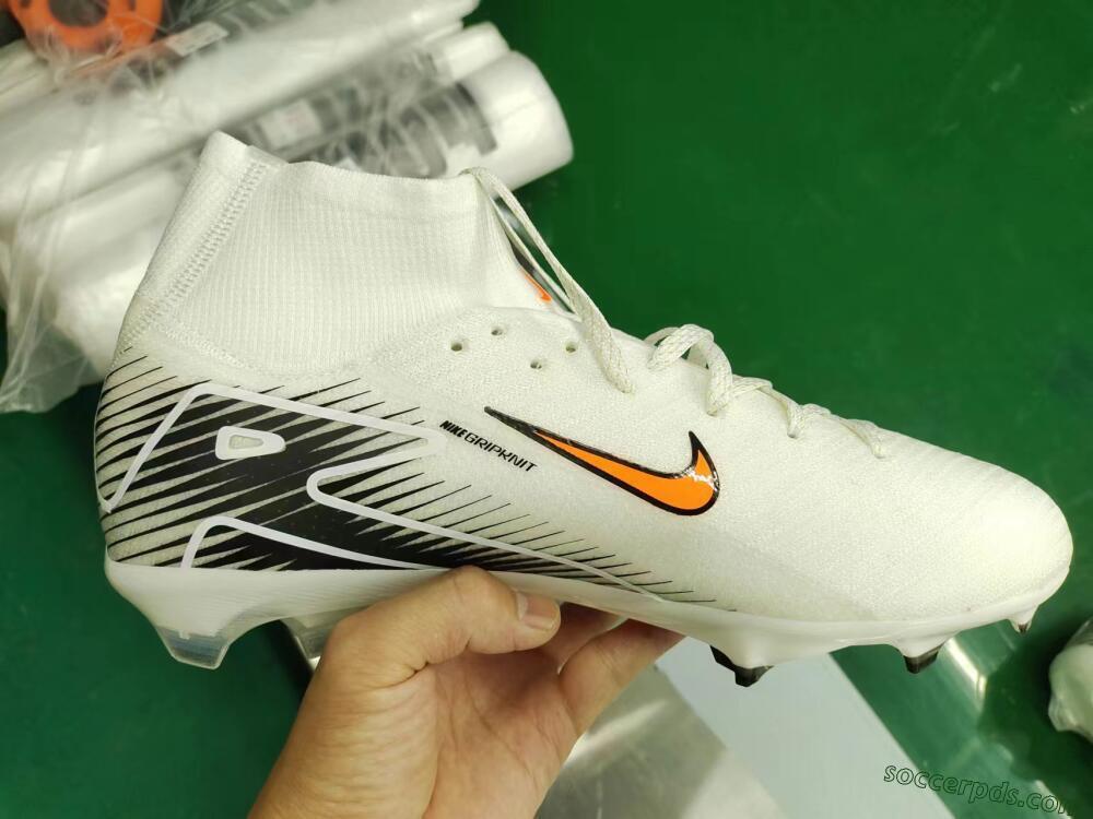 Nike Air Zoom Mercurial Superfly 10 Elite FG High-Tops Football Boots - White/Orange/Black