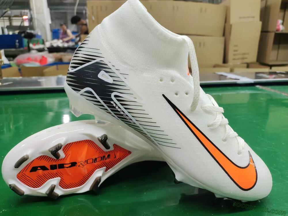 Nike Air Zoom Mercurial Superfly 10 Elite FG High-Tops Football Boots - White/Orange/Black
