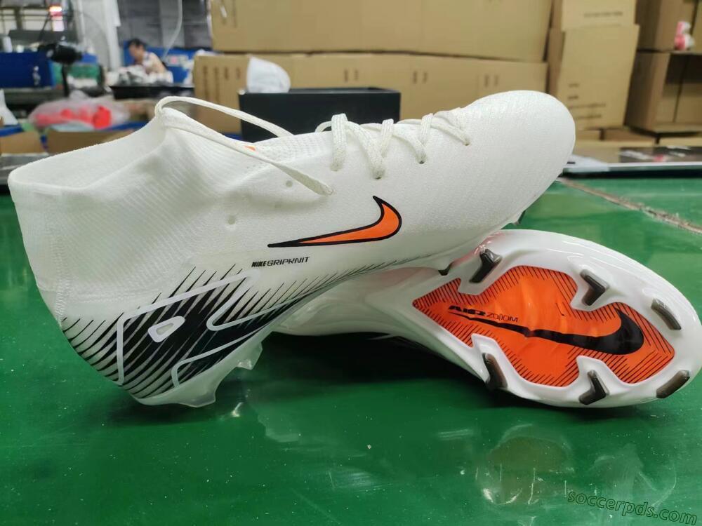 Nike Air Zoom Mercurial Superfly 10 Elite FG High-Tops Football Boots - White/Orange/Black