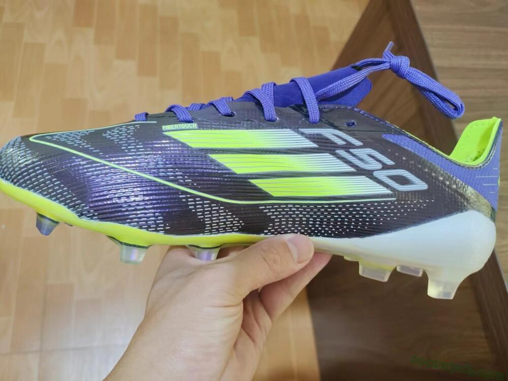 Adidas F50 Adizero FG Low-Tops Football Boots - Purple/Yellow/White