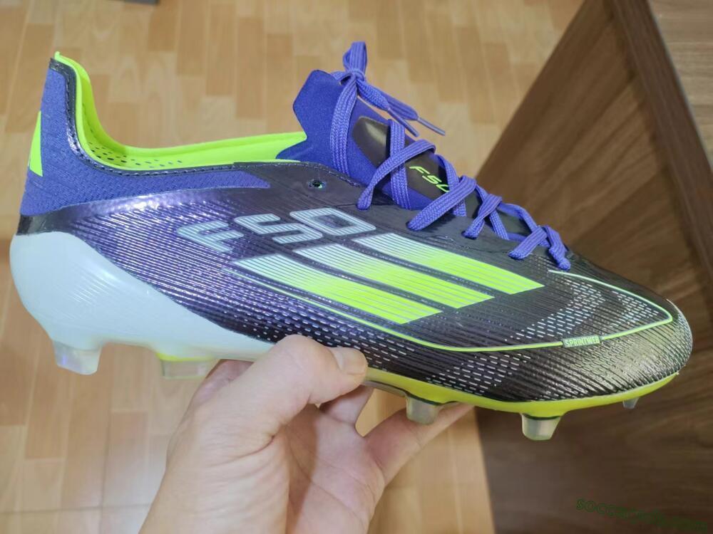 Adidas F50 Adizero FG Low-Tops Football Boots - Purple/Yellow/White