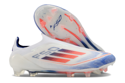 Adidas F50 Elite Laceless FG Low-Tops Football Boots - Blue/Red/Beige