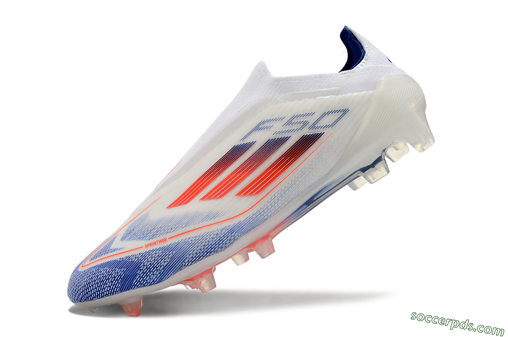 Adidas F50 Elite Laceless FG Low-Tops Football Boots - Blue/Red/Beige 5