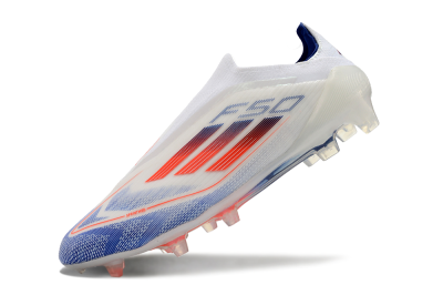 Adidas F50 Elite Laceless FG Low-Tops Football Boots - Blue/Red/Beige